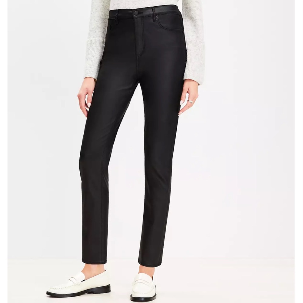 NWOT LOFT Pleather Skinny Jeans
